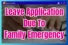 Leave Application for school due to family emergency (5 Templates)