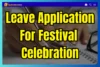 Leave Application for School for festival celebration (5 Templates) - Post Thumbnail
