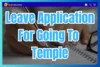 Leave Applications for School for Going to Temple (5+ Samples) - Post Thumbnail