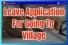 School Leave Applications for Going to the Village with Parents (5 Templates)