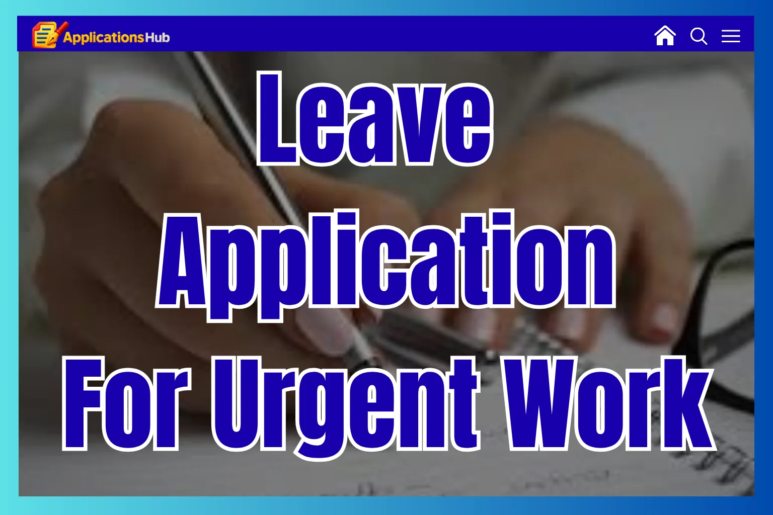 School Leave Application For Urgent Work 5 Templates